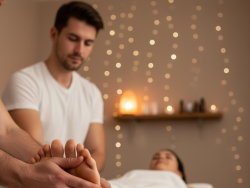 Masaż z pieszczotami stópek